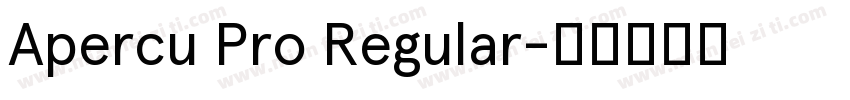 Apercu Pro Regular字体转换